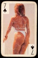 cca 1970 Erotikus francia kártya, kissé kopott lapokkal, 52 db