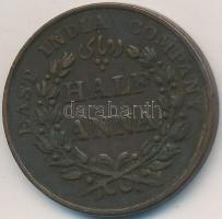 Brit-India / Kelet-Indiai Társaság 1835. 1/2A Cu T:2- kis ph. British India / East India Company 1835. 1/2 Anna Cu C:VF small edge error