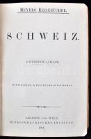 Schweiz. Lipcse - Bécs, 1904, Bibliographische Institut (Meyers Reisebücher). Vászonkötésben, apró k...