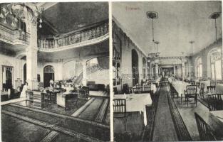 Tátralomnic, Tatranská Lomnica; Palota szálló belső, kiadja Kuszmann Gyula / Hotel Palace, interior