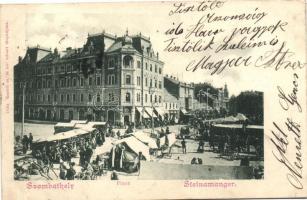 Szombathely, Steinamanger; piac, árusok, kiadja Knebel cs. és kir. udvari fényképész