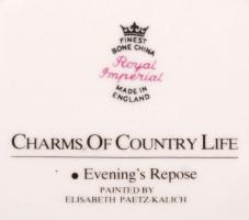 Royal Imperial Charms of country life, matricás, jelzett, hibátlan, d:20,5 cm