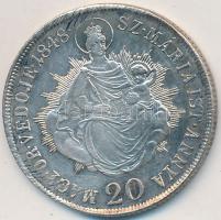 1848KB 20kr Ag "V. Ferdinánd" T:2-,3 erős ph., karc