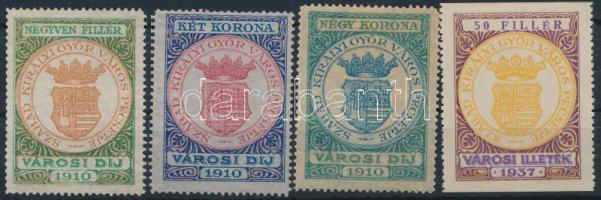 1910-1937 4 klf Győr városi okmánybélyeg