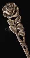 Ezüst   rózsás kanál, Ag., nettó:48,1gr., jelzett, 2db, 12cm, 16cm/  Rosy silver spoon, Ag, net:.. 4...
