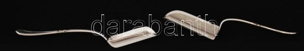 Ezüst fűszerkanál, Ag., nettó:24,3gr., jelzett, 2db, 10-11cm/ Silver spoon spice, Ag, net.. 24,3gr, ...