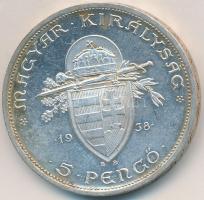1938. 5P Ag "Szent István" T:2