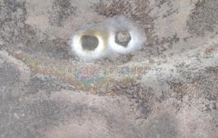 Ezüst (Ag.) kis tálca, mesterjeggyel, jelzett, h:22 cm, nettó: 165 g, 26×17 cm