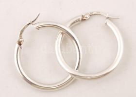 Ezüst karika-fülbevaló, Ag., nettó:4,3gr., jelzett, 2,5cm/ Silver hoop earrings, net, Ag: 4.3 g, marked, 2.5 cm