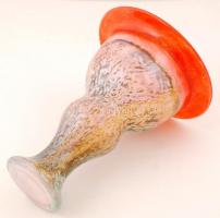 Kosta Boda (Kjell Engman) díszváza, több rétegű, anyagába színezett, jelzett, hibátlan, m:28 cm, d:2...