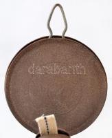 Régi petróleumlámpa, jelzett, üvegfém, jó állapotban, m:34 cm