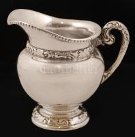 Ezüst virágos peremű kiöntő,  Ag., nettó:132,7gr., jelzett, m:8cm/ Silver floral-edged spout, Ag, net.. 132,7gr, marked, m: 8cm