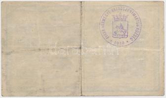 1918. 25K "3006" 3mm, sima hátlappal, "BIHAR VÁRMEGYE VÁRADSZENTMÁRTON KÖZSÉG 1910&qu...