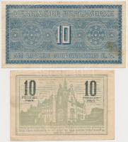 Németország / Weimari Köztársaság / Bochum 1923. 10.000.000M +  Moers 1923. 10.000.000M 15mm-es szak...