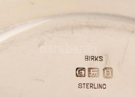 Angol ezüst, Sterling, áttört virágos tányér,  Ag., nettó:311,2gr., jelzett, d:25,5cm/ English silve...