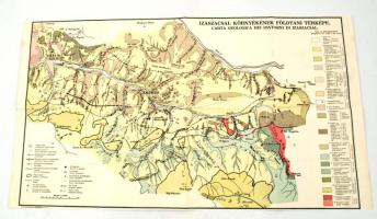 1943 Izacsal környékének földtani térképe, 1:25.000, 45x90cm