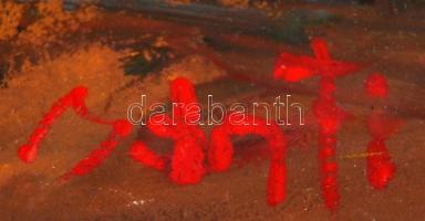 Bánfi jelzéssel: Tanyavilág. Olaj, karton, üvegezett keretben, 23×34 cm