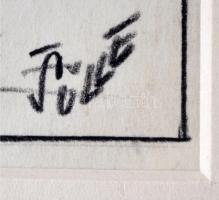 cca 1930 "A leküzdhetetlen akadály" - labdarúgó mérkőzésről készült karikatúra. Ceruzarajz...