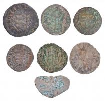 7db-os vegyes magyar és külföldi kis ezüstpénz tétel, főleg magyar dénárokkal, közte 1444. Denar Ag ...