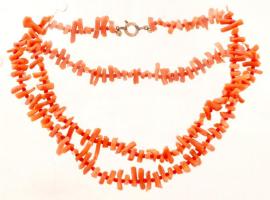 Korall nyaklánc, h: 50 cm / coral necklace, 50 cm
