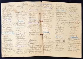 1936 Johan Béla (1889-1983) orvos, egészségpolitikus, államtitkár számára készített újévi üdvözlőlap...