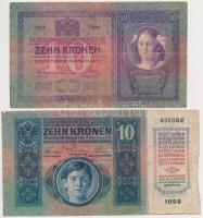 1904. 10K + 1915. 10K mindkettő "Zemplén Vármegye Tiszalúc Község 1904" felülbélyegzéssel ...