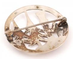 Jelzett, ezüst kitűző / silver broche 6,1g