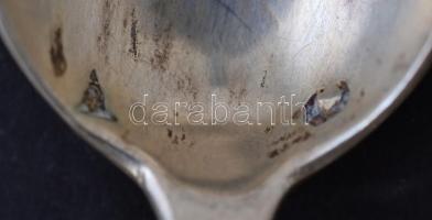 Ezüst (Ag.) kis kanál készlet (6db), jelzett, mesterjeggyel, h: 15 cm, nettó: 193 g