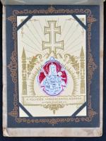 1939 A Felvidék visszacsatolásának emlékére képeslapalbum 10  db kitűnő állapotú díszes dombornyomot...