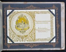 1939 A Felvidék visszacsatolásának emlékére képeslapalbum 10  db kitűnő állapotú díszes dombornyomot...