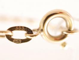 8 karátos arany nyaklánc aranyozott medállal,  jelzett / 8 Ct gold necklace  nett: 3g  40 cm