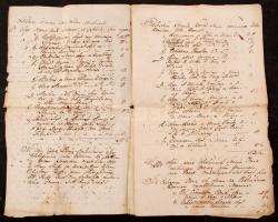 1808 Döbör (Burgenland) összeírás latin és részben magyar nyelven osztályos levél / 1808 Burgenland,...