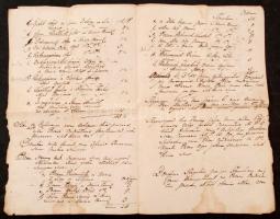 1808 Döbör (Burgenland) összeírás latin és részben magyar nyelven osztályos levél / 1808 Burgenland,...