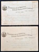 SS Mongolia and the SS Moldavia - 2 leporello cards about the passanger liners of the Peninsular & Oriental Steam Navigation Company, ship interior