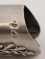 Ezüst (Ag.) szalvétagyűrű, jelzett, mesterjeggyel, m:6 cm, nettó:18 g