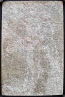 cca 1910 Kassa-Sárospatak-Lőcse, 3db egymással érintkező keret nélküli térkép, feltekerve, 1:200.000...