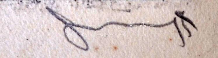 Görög Rezső (1930- ): Új rend. Rézkarc, papír, jelzett, felcsavarva, 17×25 cm