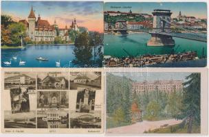 104 db RÉGI történelmi magyar és külföldi városképes lap, vegyes minőség / 104 old historical Hungarian and European town-view postcards, mixed quality