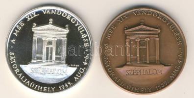 1989. "MÉE-Kazinczy F." pár fényes Br + Ag 35,41g T:PP R! Kevés példányszámú veretek!