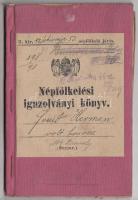 1898 Népfölkelési igazolványi könyv, pp.:32, 15x10cm