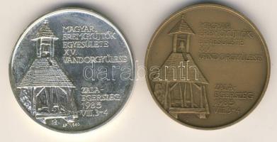 1985. "MÉE-Deák F." pár matt Br T:1 + Ag 41,39g T:PP R! Kevés példányszámú veretek!