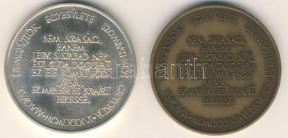 1986. "MÉE-Berzsenyi" pár matt Br T:BU + Ag 35,8g T:PP R! Kevés példányszámú veretek!