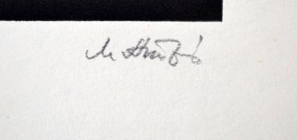 M. Kiss József (1935-1999): Móricz Zsigmond. Fametszet, papír, jelzett, 14×10 cm