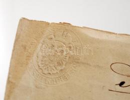 1850 Hadügyminisztériumi értesítés Adolph Schütte von Warensberg (1777-1859) korábbi temesvári majd ...