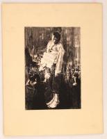 Ék Sándor (1902-1975): Legyilkolva. Kőnyomat (lithográfia) jelzett. Műcsarnoki kiállítás anyagából. Hátoldalán Ék Sándor érdekes feljegyzésével. Paszpartuban, Képméret:30x40 cm