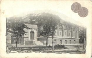 Windsor, Public library, 'VIII. Edward 5 cent' coin Emb. in the upper-right corner, Art Nouveau (b)