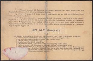 1875 Vadászati jegy 12Ft értékjeggyel Nyitrán kiállítva / Hunter card
