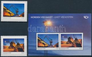 NORDEN; Harbour self-adhesive stamp set + block, NORDEN; Kikötő öntapadós bélyeg sor + blokk