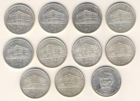 1992. 200Ft Ag "MNB" (5x), 1993 (5x), 1994 "Deák" (1x) összesen 11db T:1,2