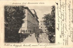 Arad, Felső kereskedelmi iskola; kiadja Bloch H. nyomdája / school (vágott / cut)